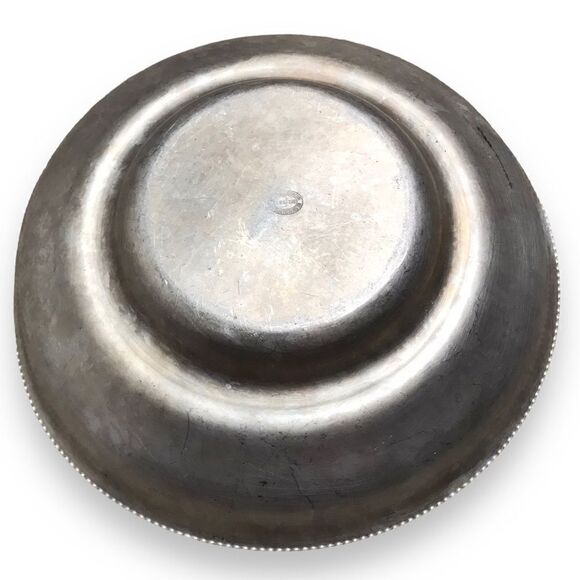 Vintage Wilson Metal Poppy Floral Hand Wrought Aluminum Bowl Brooklyn New York - Picture 12 of 16